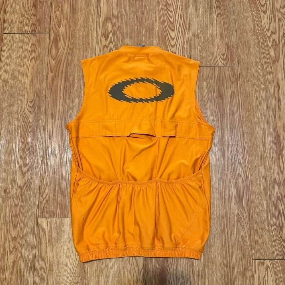 Oakley Software Men's Vest Orange Logo Cycling Pockets Size Small